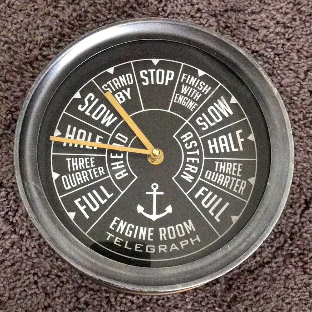 Engine Room Telegraph wall clock